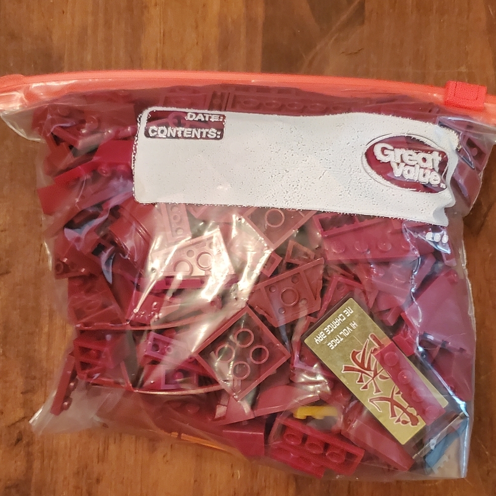 Maroon Lego Blocks Set - Picture 2 of 2